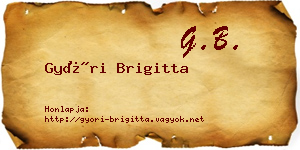Győri Brigitta névjegykártya